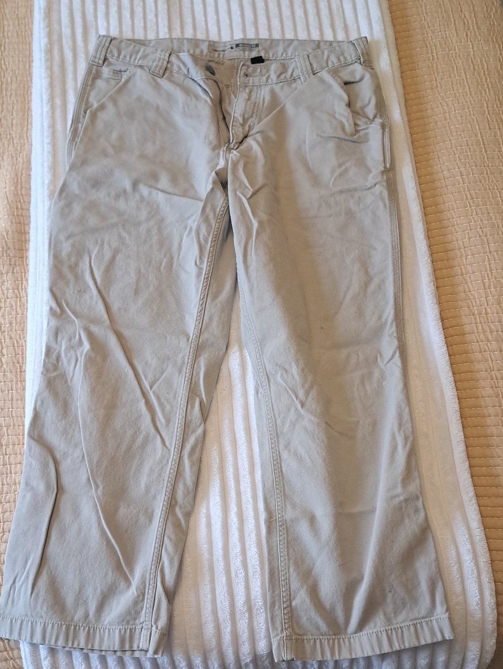 Carhartt Men's Khaki/Tan Straight-Leg Work Pants